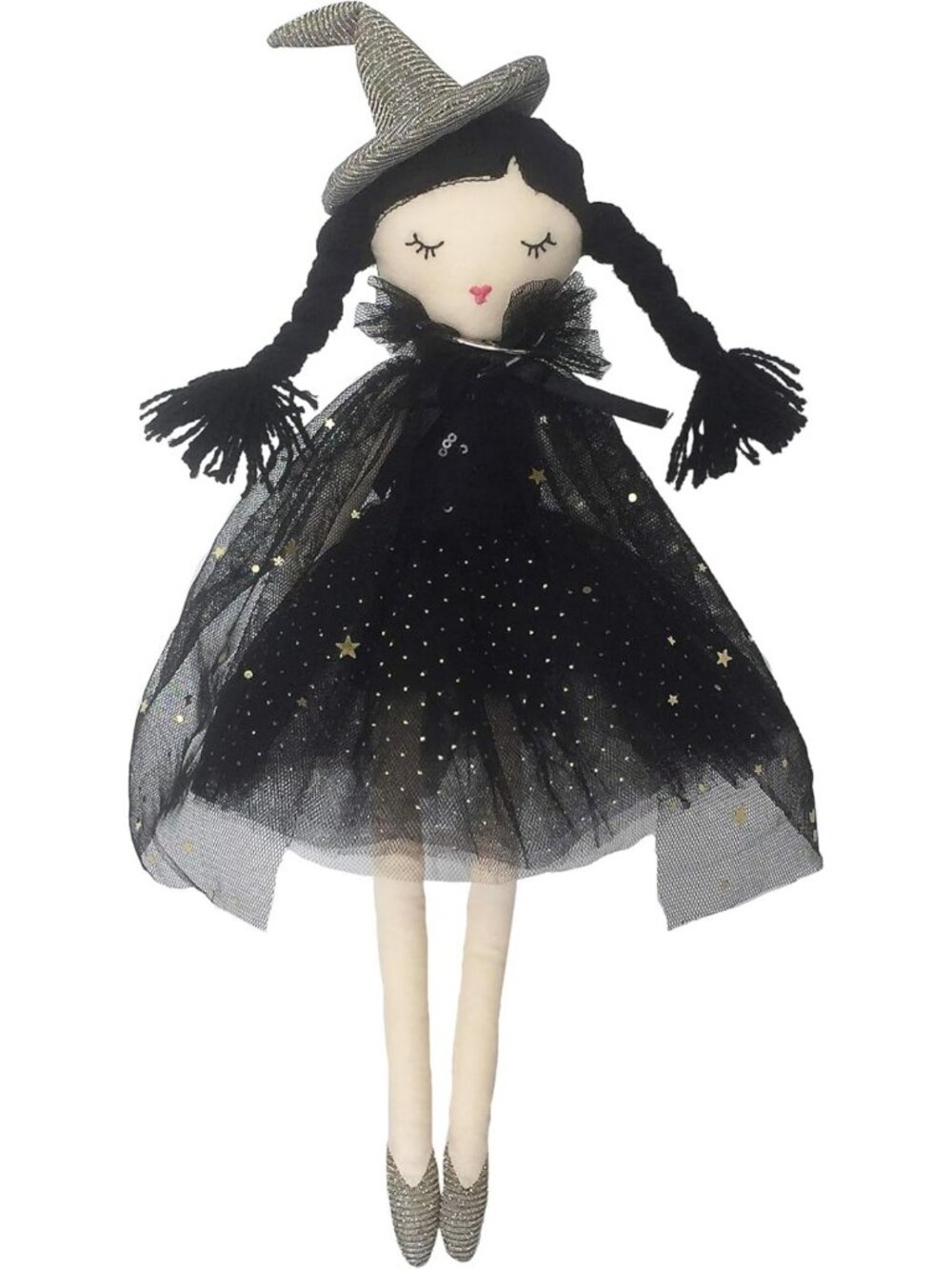 Cassandra Witch Doll - 15” Soft Plush, Cute Halloween Decor for All Ages